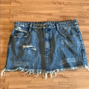 Free People Denim Mini Skirt - 4
